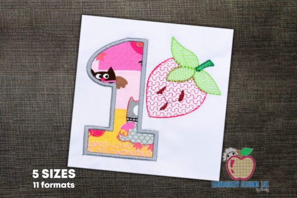 1st Birthday Strawberry Applique Review