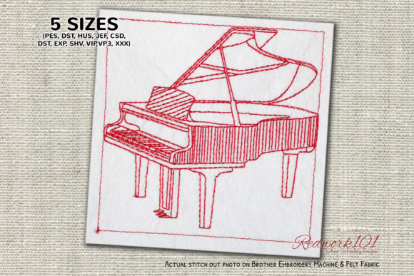 Acoustic Grand Piano Embroidery Review