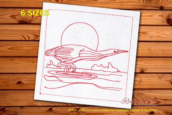 American Bittern Standing in Water Embroidery Review