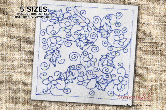 Floral Seamless Pattern Review for Embroidery