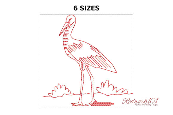 Stork Bird Bluework Embroidery Review