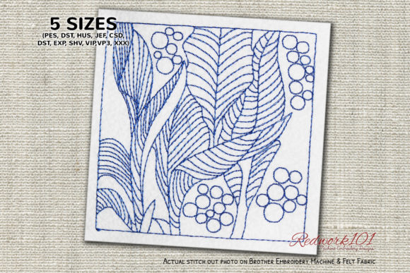 Tree Leaves Design Redwork Review