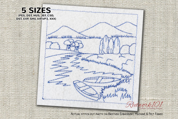 Wooden Boat in the River Embroidery Review